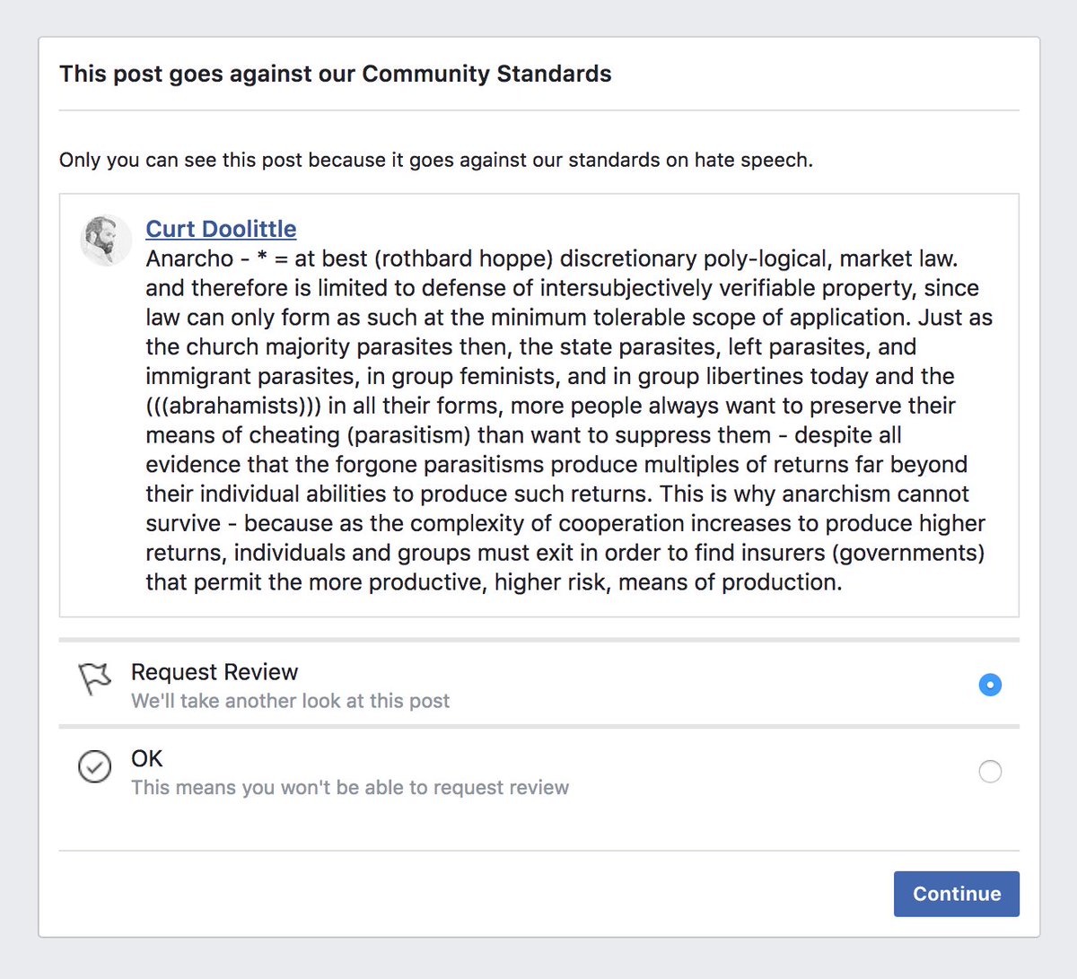 HOW IS THIS HATE SPEECH?