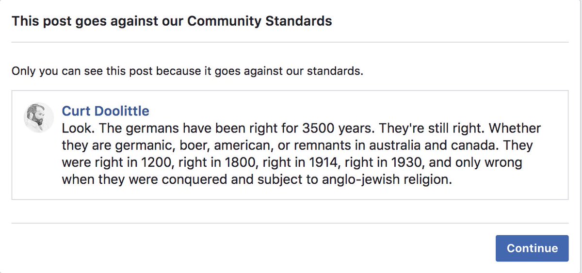 Will someone please explain to me how this is hate speech? I write about the dev