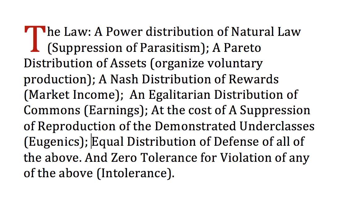 Accumulated Human Capital:Our Tribe using Eugenic Paternalism and Markets of rap