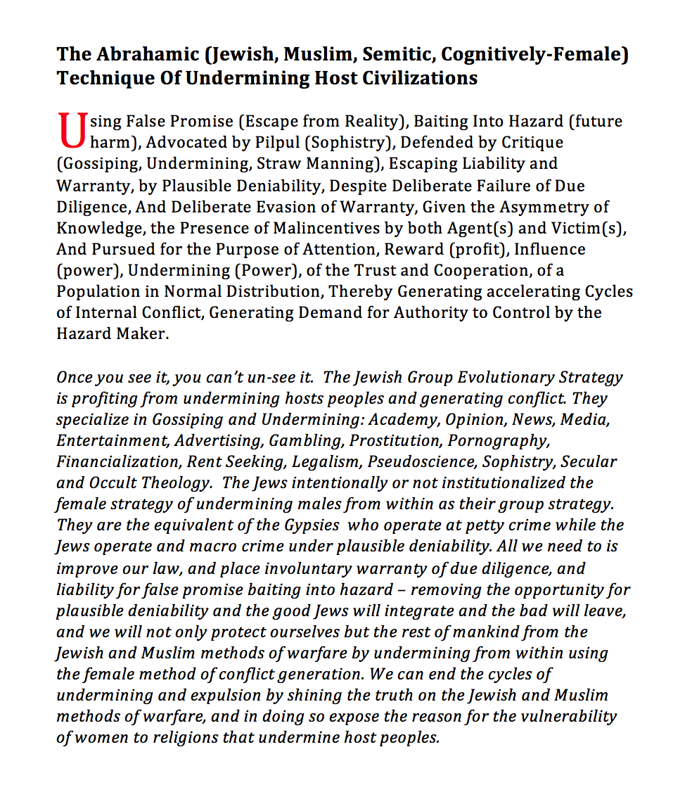 UNDERSTANDING WHY JEWS ARE ALWAYS JUSTIFIABLY EXPELLED FROM HOST PEOPLES. And ho