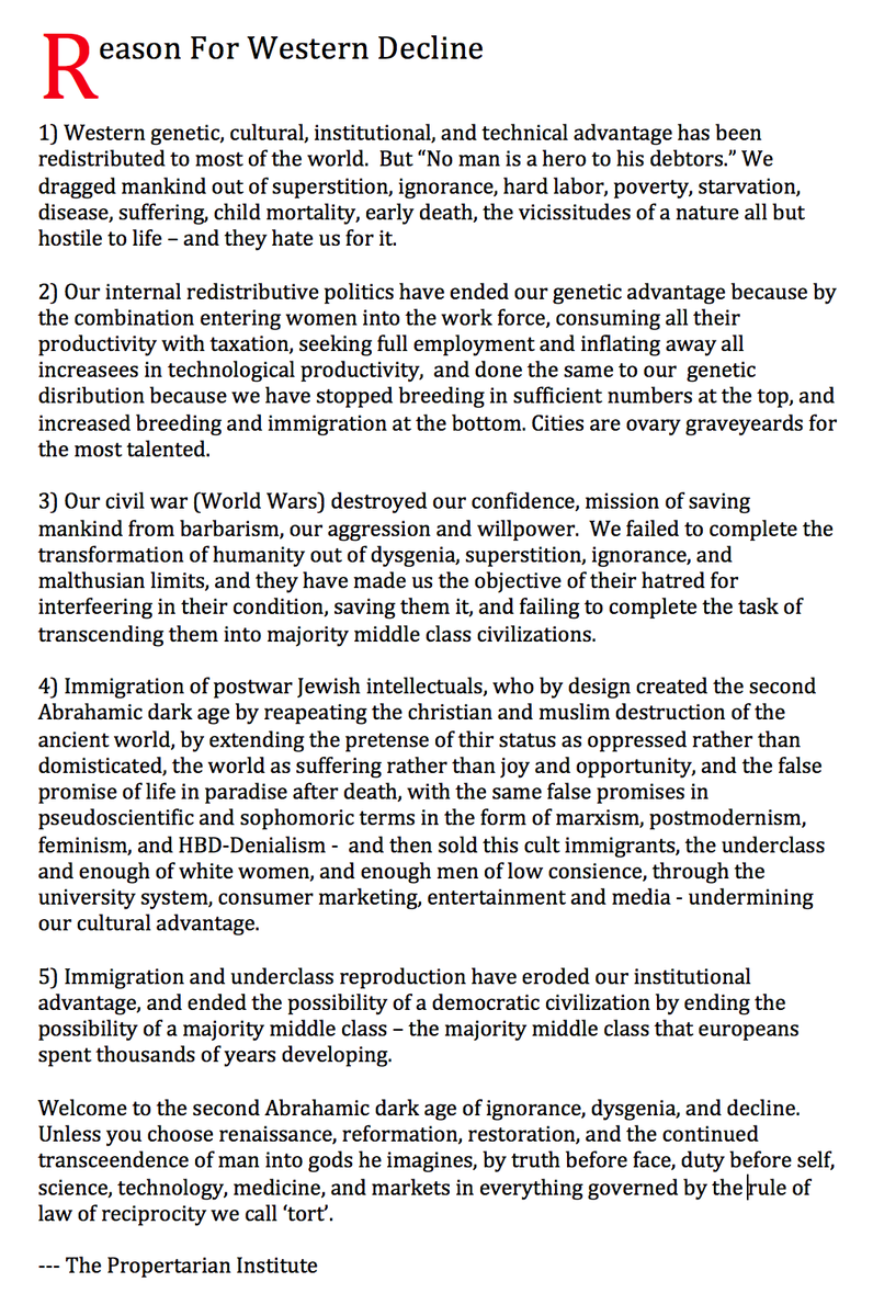 IDEAS: AMERICAN DECLINE @realDonaldTrump @AnnCoulter @ScottAdamsSays @RealJamesW