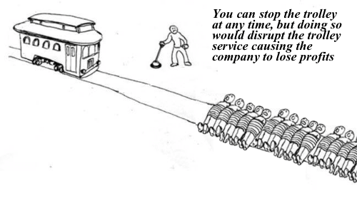 RT @pzmyers: The best trolley problem for our times!
