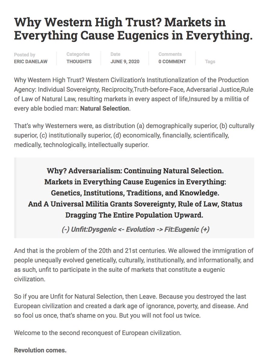 And because of markets in everything (adversarialism) we evolved faster than the