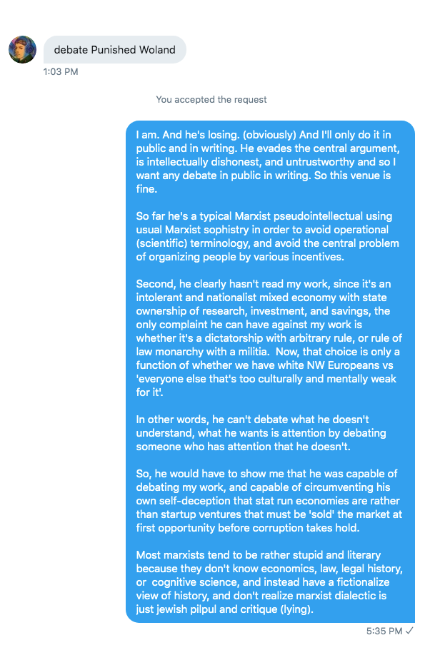 No sense in repeating myself. You have to produce something worth debating. And