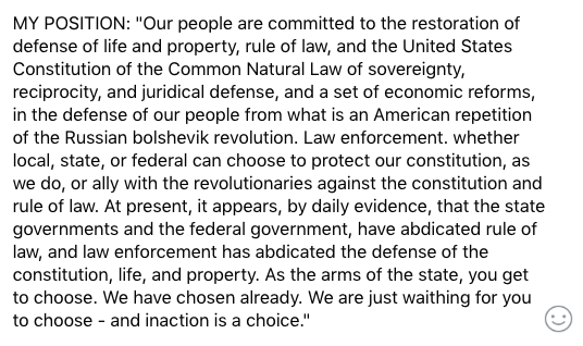 DEAR LAW ENFORCEMENT: OUR POSITION ON THE COMING CIVIL WAR