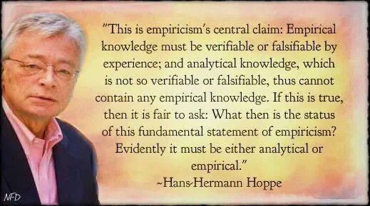 Hard to get across. Hoppe is a kantian rationalist not a scientist. And he doesn