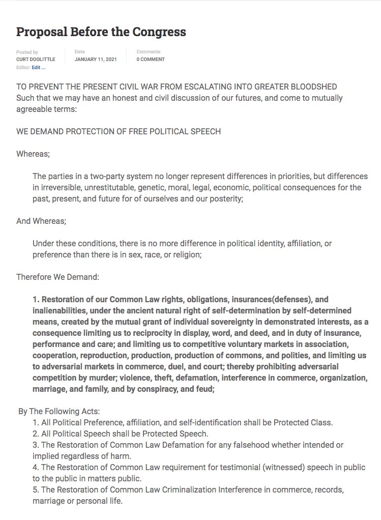 STAY ON MESSAGE: DEMANDS