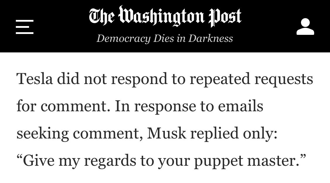 RT @akarlin88: Based Musk. “Who do you think *owns* the press? Hello.” #AJAB