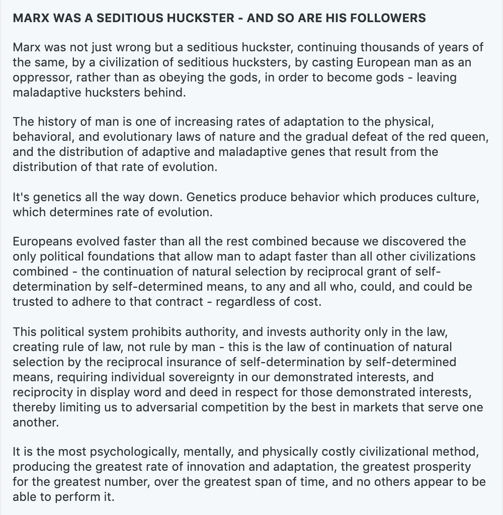 Marx Was A Seditious Huckster – and so are his followers. The creators of malada