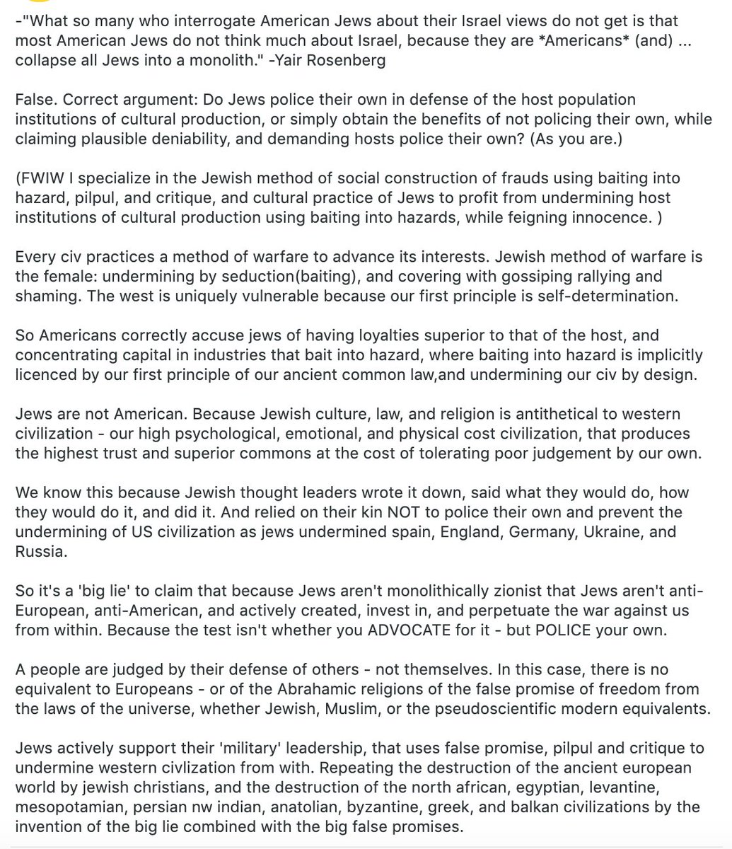 A people must police their own in relation to others, That is a demonstration of