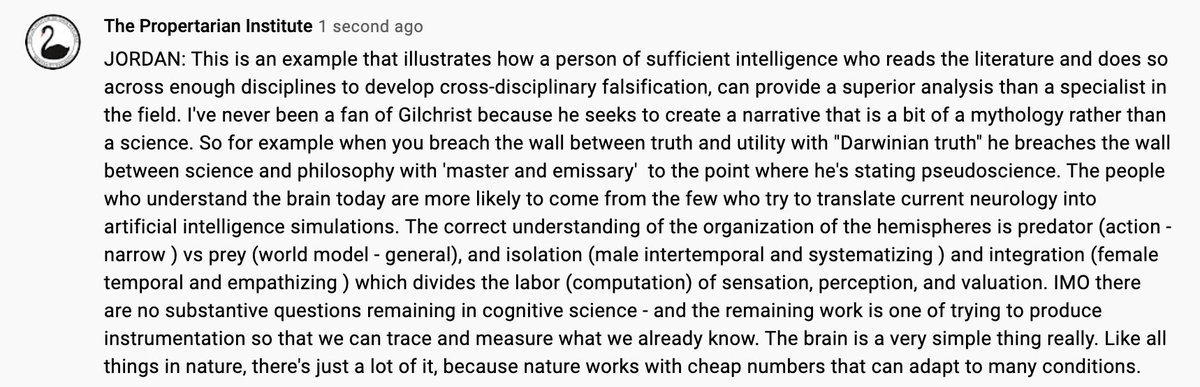 @jordanbpeterson RE: Podcast with Gilchrist