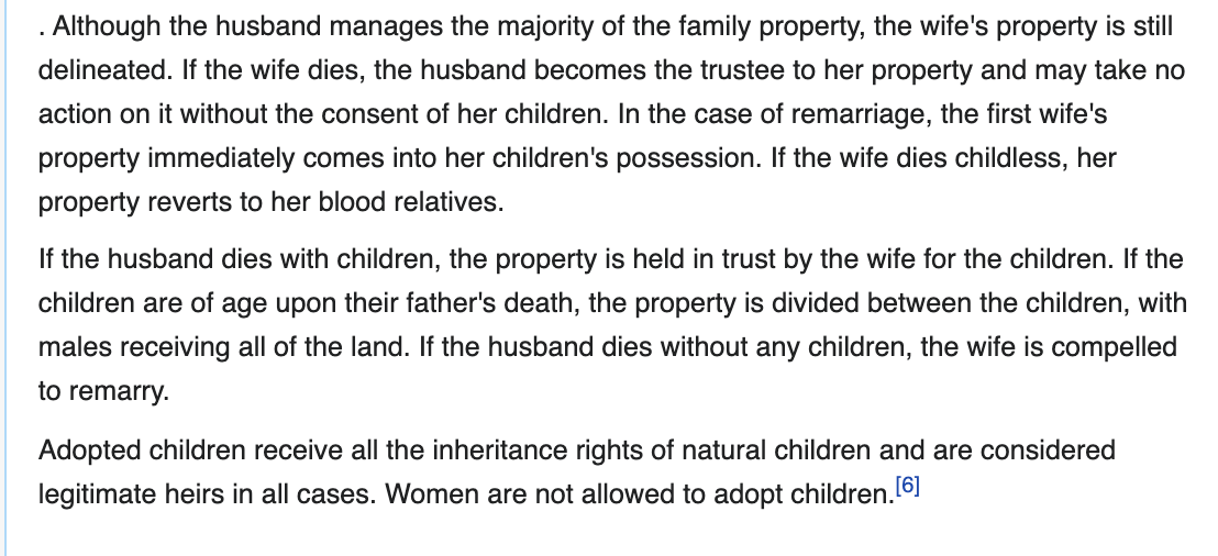 Women’s Property Rights in Hellenic Greece. Note how there is no ‘common’ proper