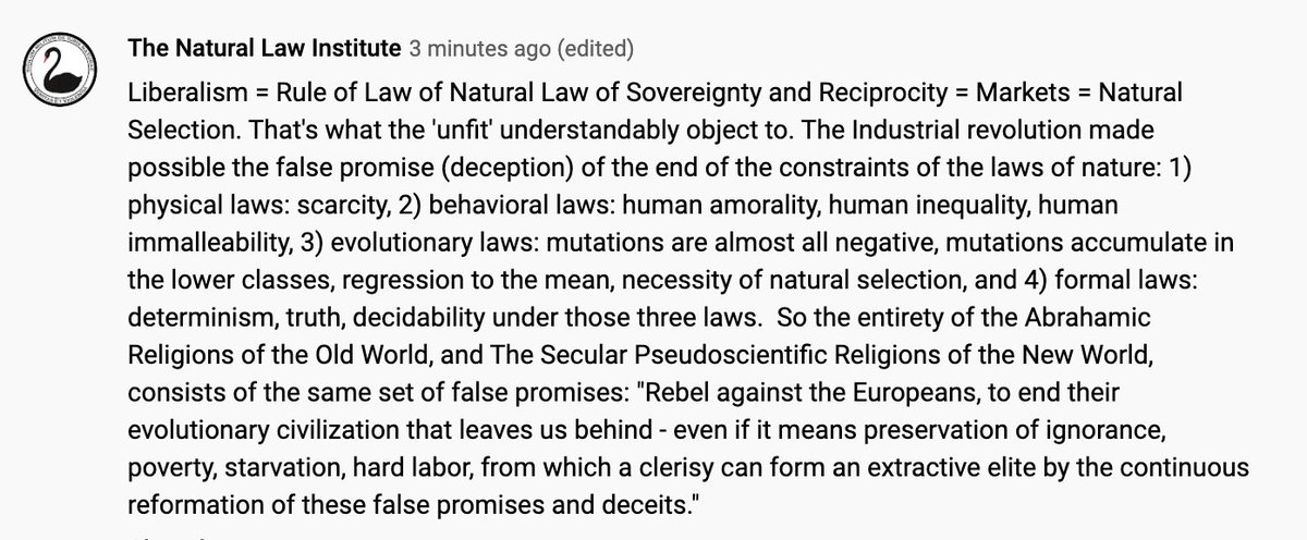 OF COURSE THE LEFT OBJECTS TO LIBERALISM (CONSERVATISM) … IT’S EUGENIC. AND TH