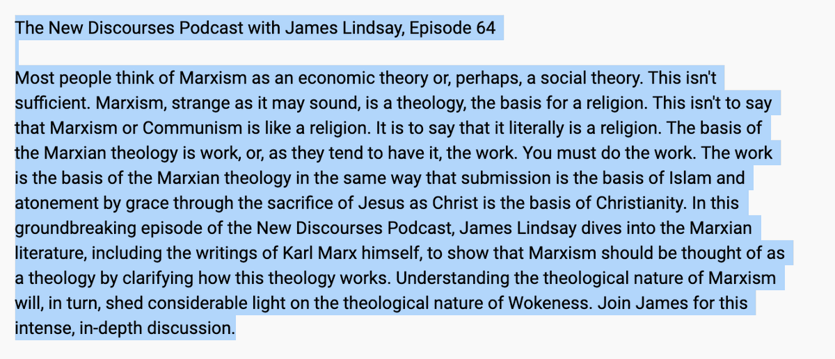 PLEASE WATCH JAMES LINDSAY’S NEW “The Theology of Marxism” Below: James’ intro,