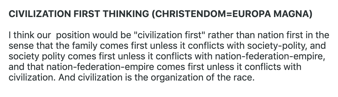 “CIVILIZATION FIRST THINKING” The necessary survival and prosperity philosophy (