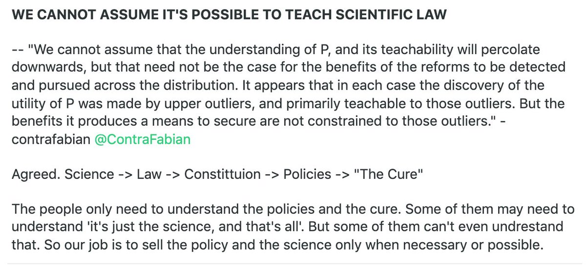 WE CAN’T ASSUME WE CAN TEACH P-LAW We can only try to sell the policies – polici