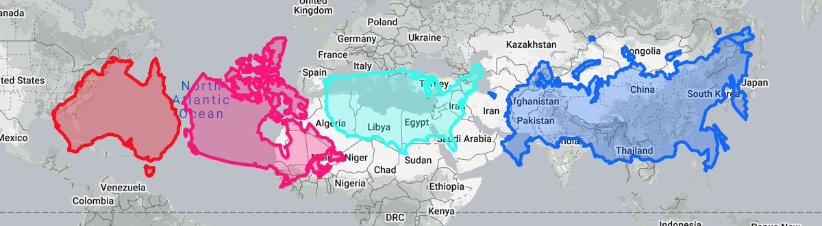 Russia is 140M people soon to halve in population. Like Canada, they are a thin