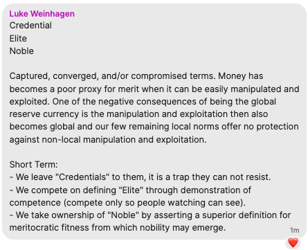 Credentialists, Elites, Nobility? How to make use of each?