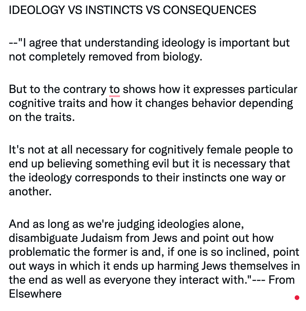 Team is moving forward from criticizing sex differences to assuming them and wor