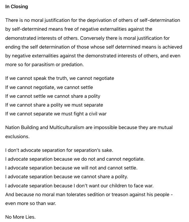 THE DEMAND FOR SEPARATION (the restoration of the federation by the devolution o