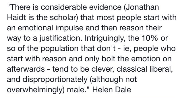 Only ten percent of us think