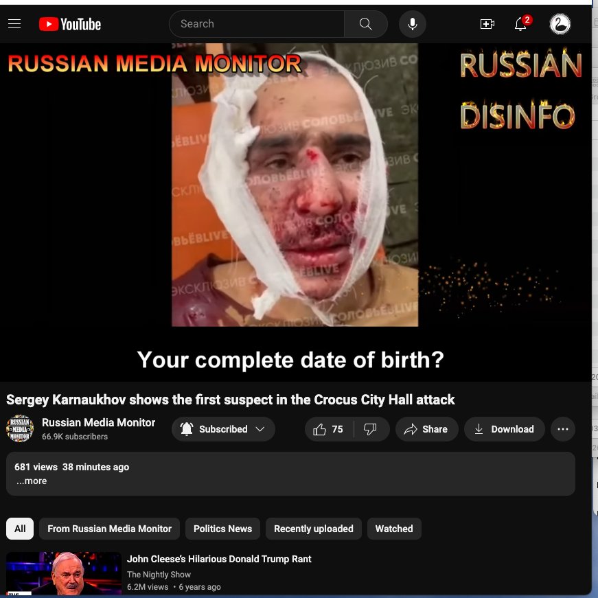 (Content Warning) The Russians caught one of the muslim terrorists from yesterda