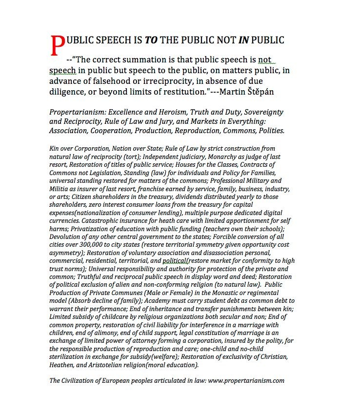 TRUTH IS ENOUGH: Truth before face, truth before cost, Truth in public, to the p