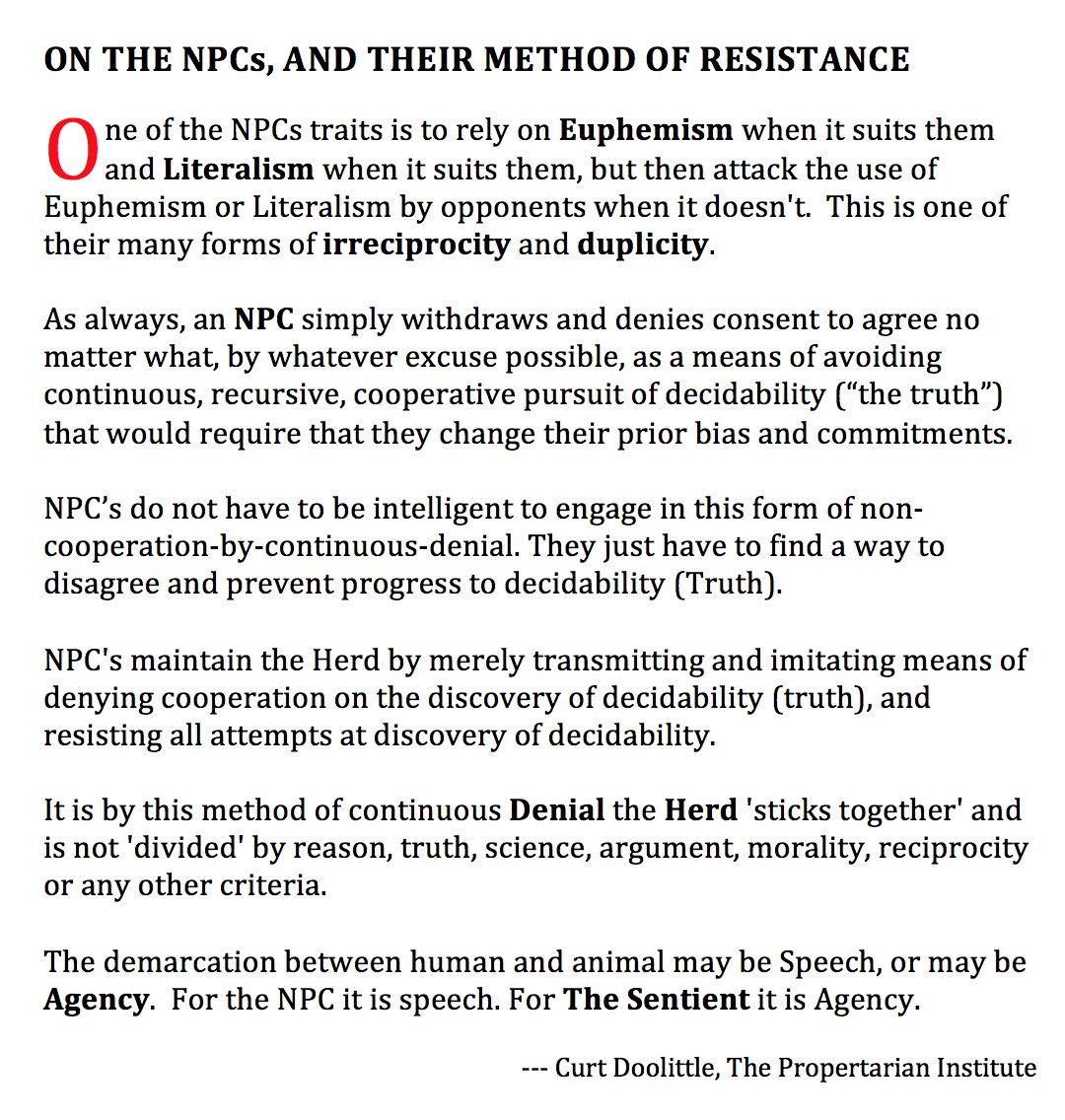 THE NPC METHOD OF RESISTANCE