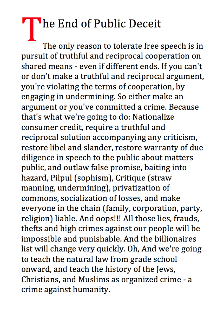 The End of Public Deceit