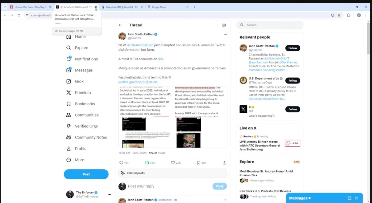 Justice Department asks Twitter to Seize 1000 Russian Disinformation Accounts. M