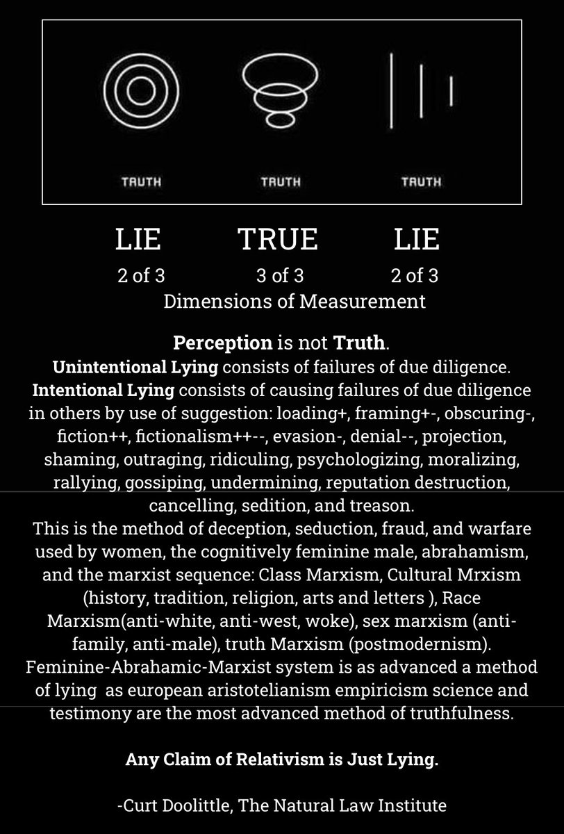 RT @curtdoolittle: Truth is not relative