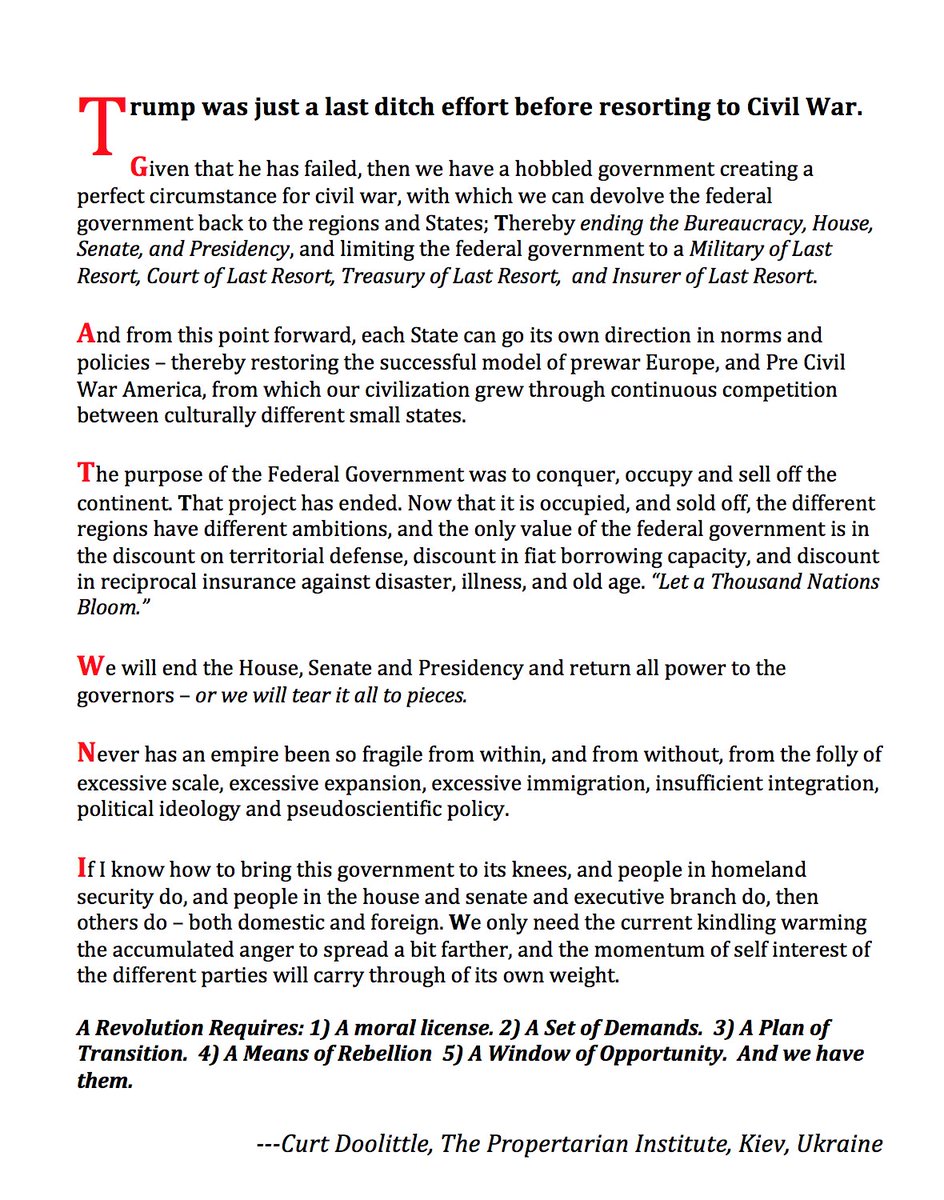 A MORAL LICENSE FOR CIVIL WAR @TRUMP @realDonaldTrump @POTUS